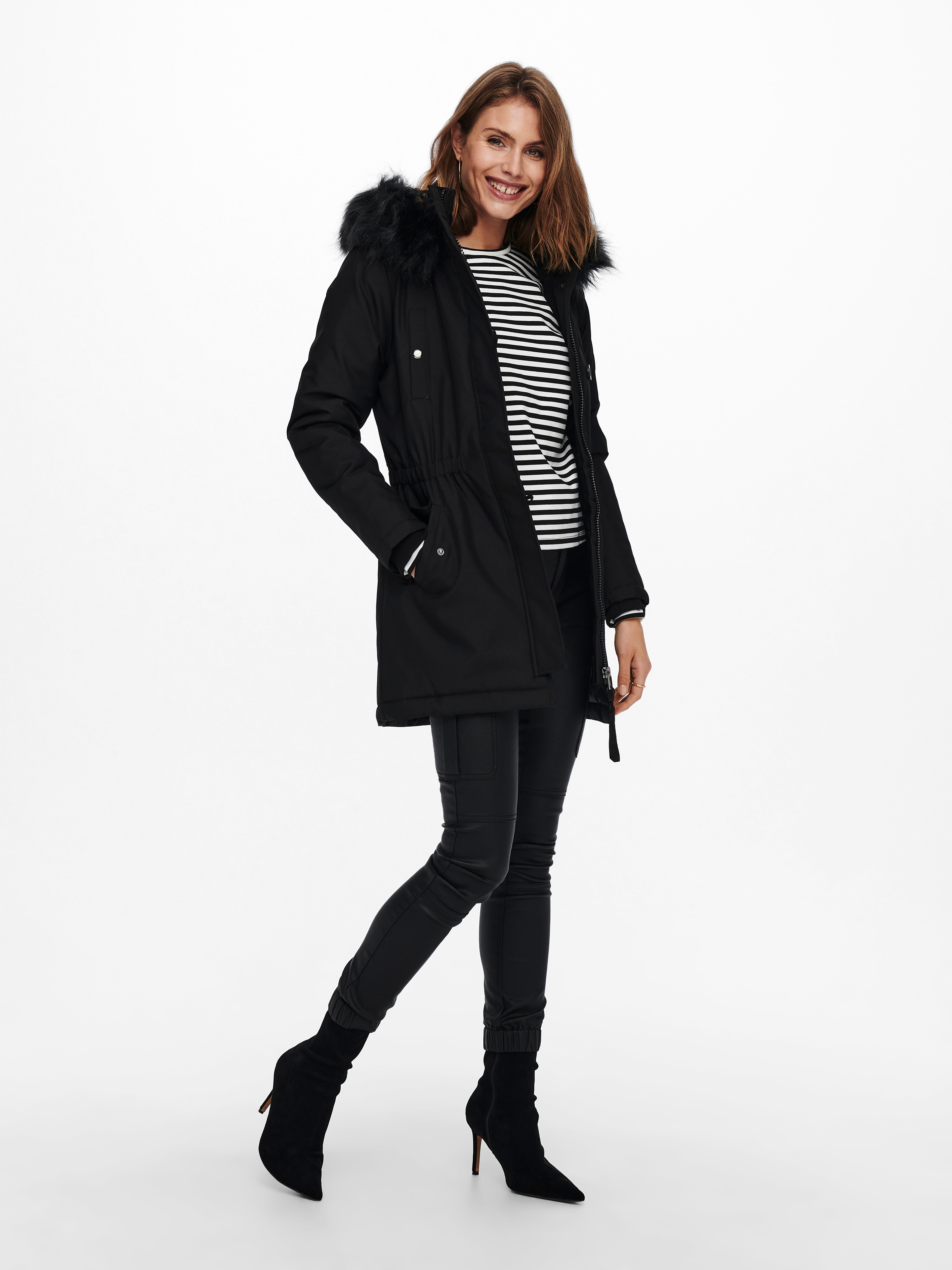 ONLIRIS Langer Parka Black