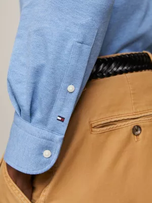 Camisa Popover Piquet de Corte Regular