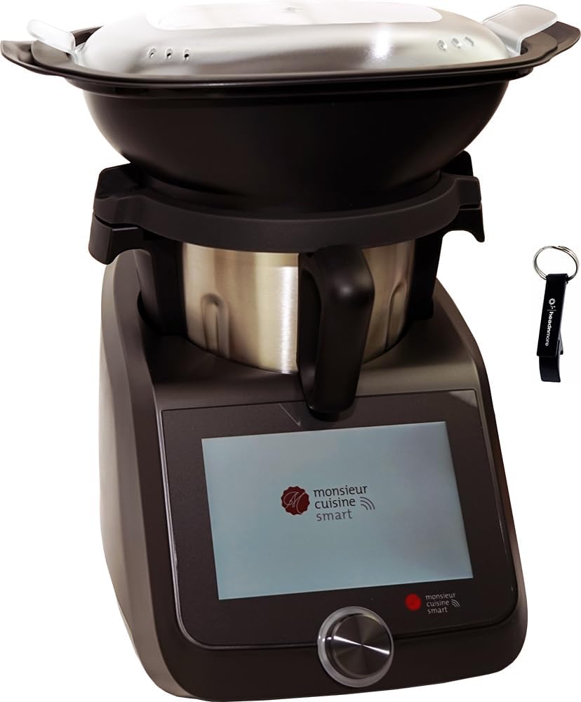 HEADNMORE® Bundle - SILVERCREST® Monsieur Cuisine Smart SKMS 1200 C1 Anthrazit +Schlüsselanhänger