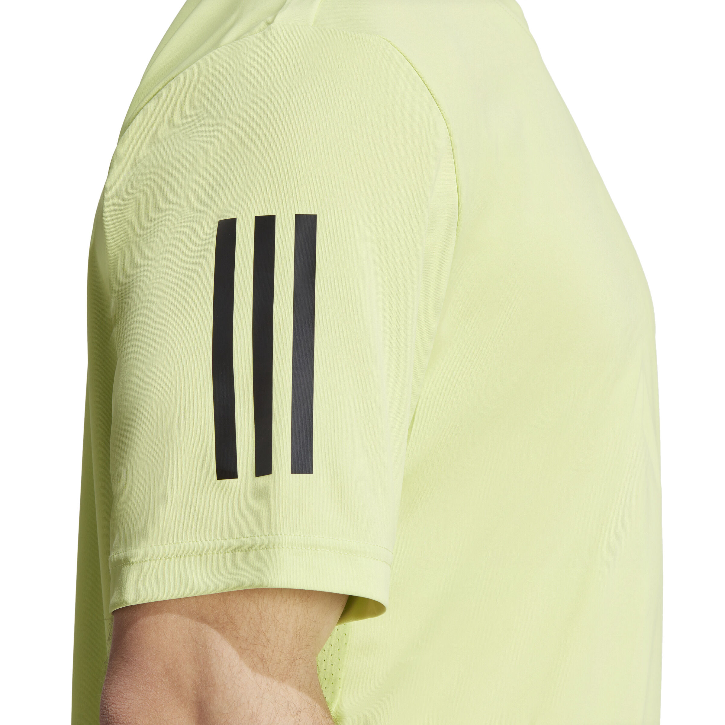 adidas Club 3 Stripes T-shirt Hommes - Jaune Lemon