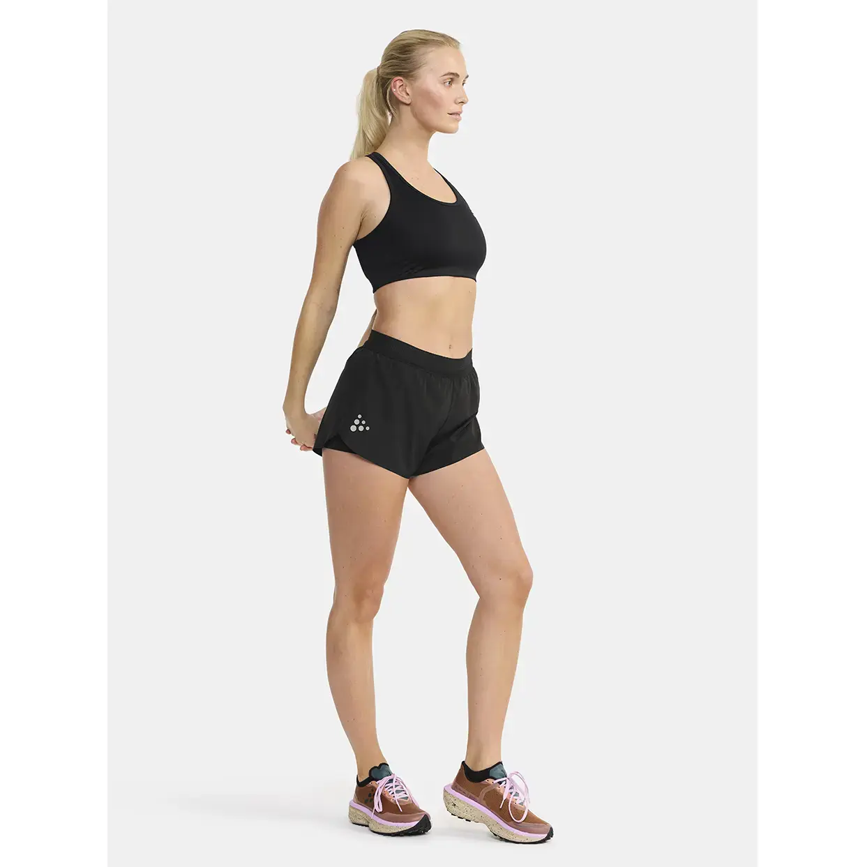 Craft Pro Hypervent Split 2 Hardloopbroek Kort Zwart Dames