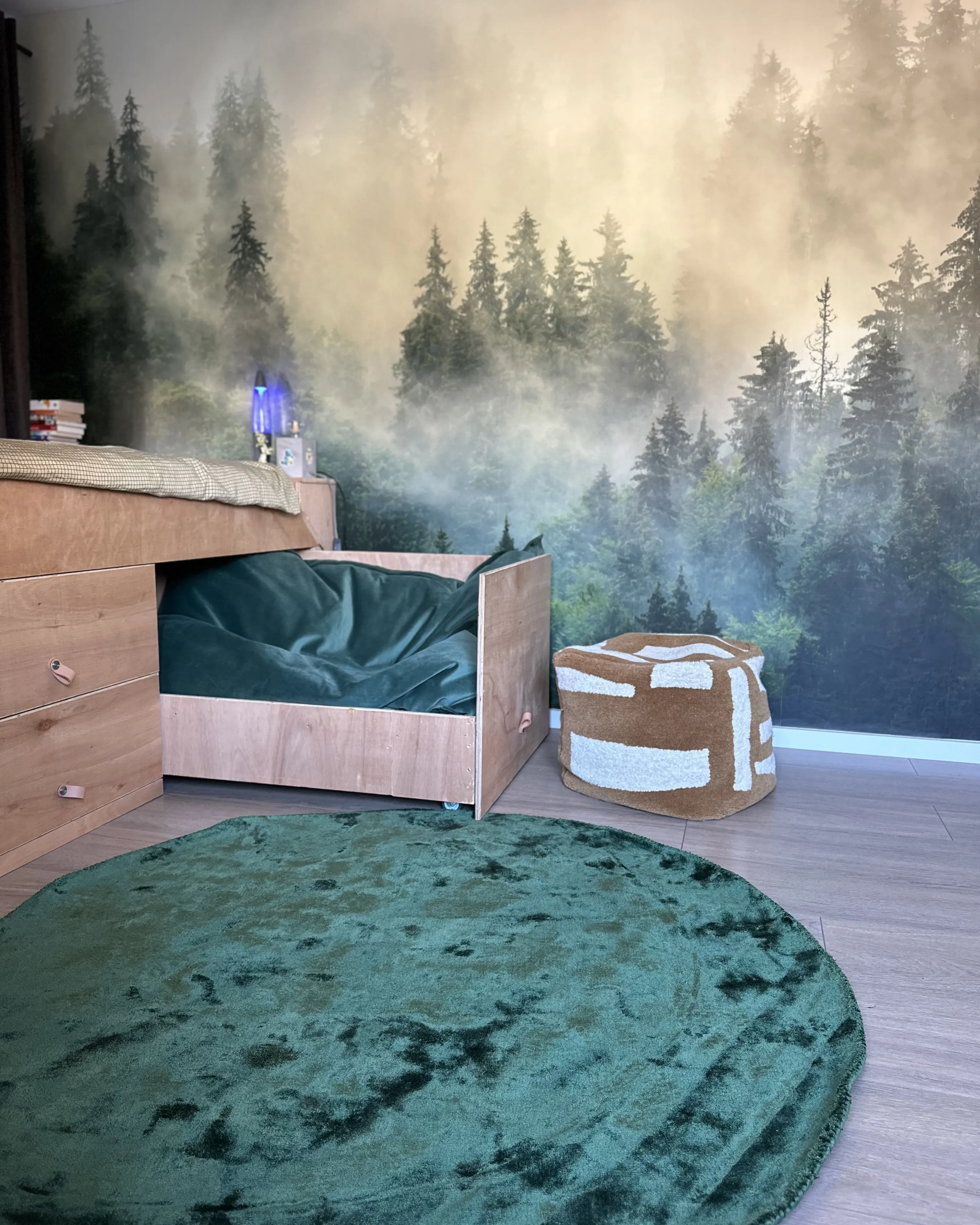 Vloerkleed GESI II Smaragdgroen ø 140 cm Viscose