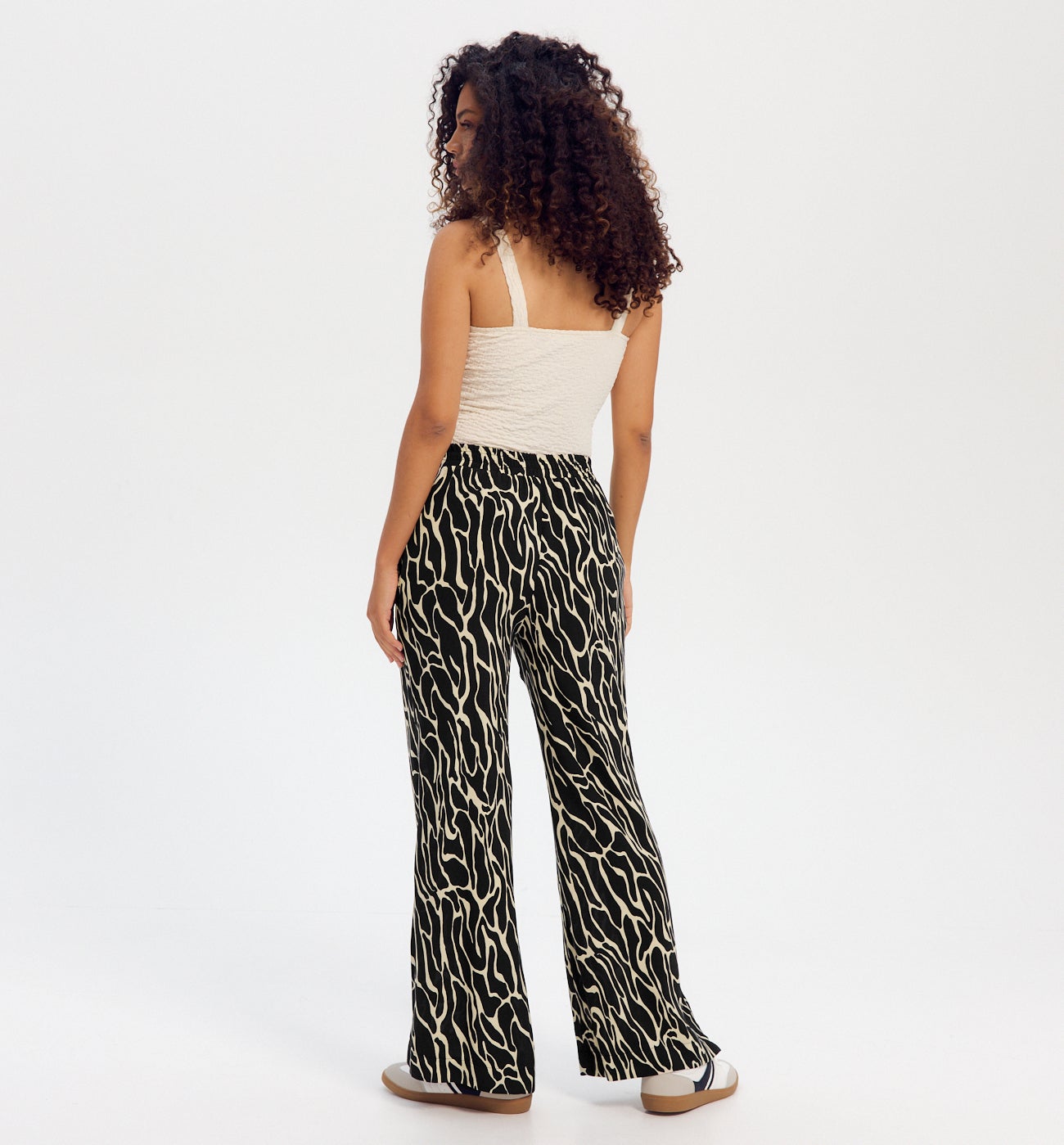 Pantalon large imprimé zébré - MULTICO