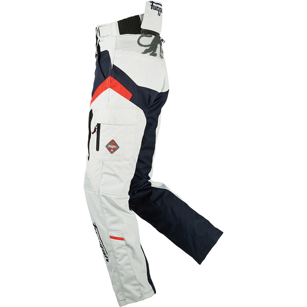 Furygan - Pantalon femme Apalaches Lady Gris Clair / Bleu / Rouge