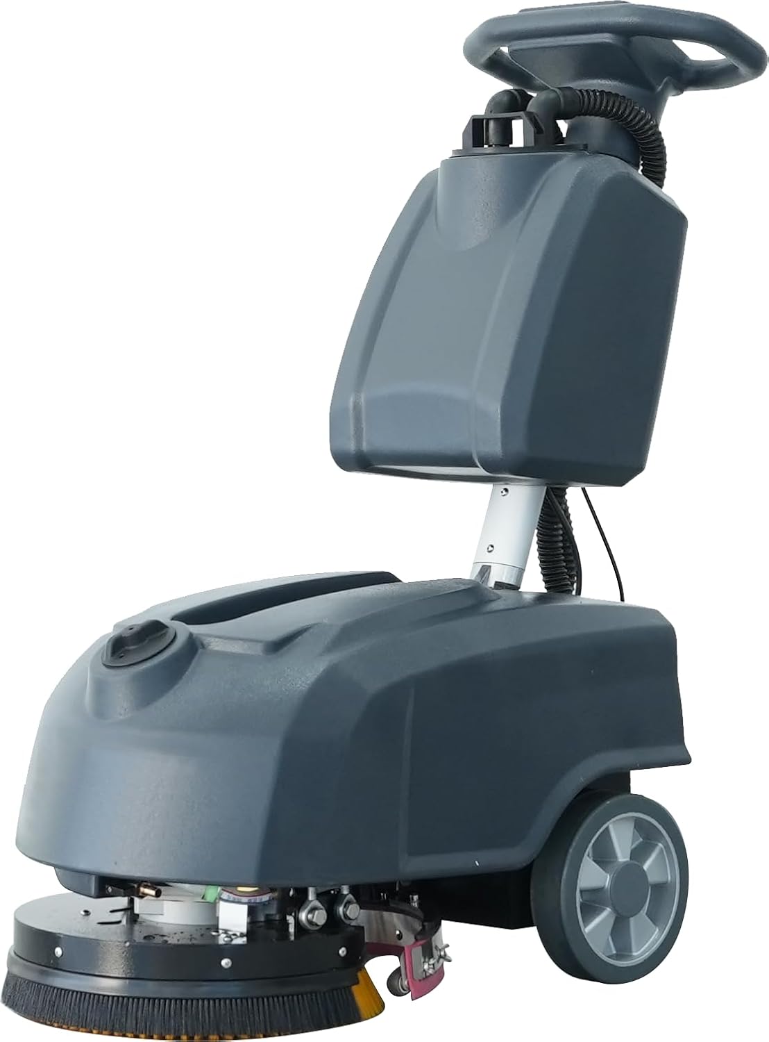 Scheuersaugmaschine DT30 handgeführte Reinigungsmaschine | Akku Bodenpoliermaschine Wischsauger mit 35 cm Bürstendurchmesser | gewerbliche Bohnermaschine