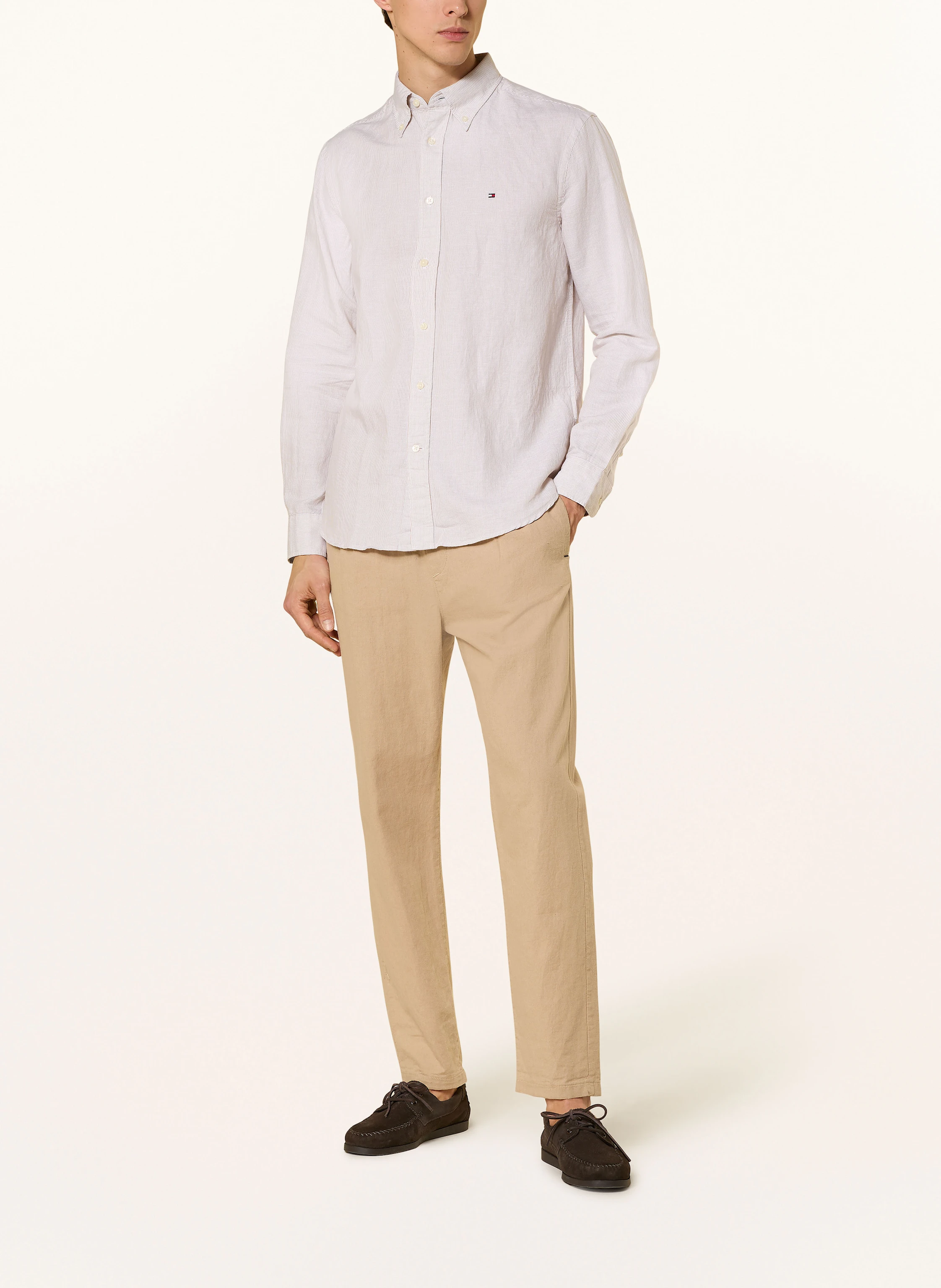 TOMMY HILFIGER Hemd Regular Fit mit Leinen