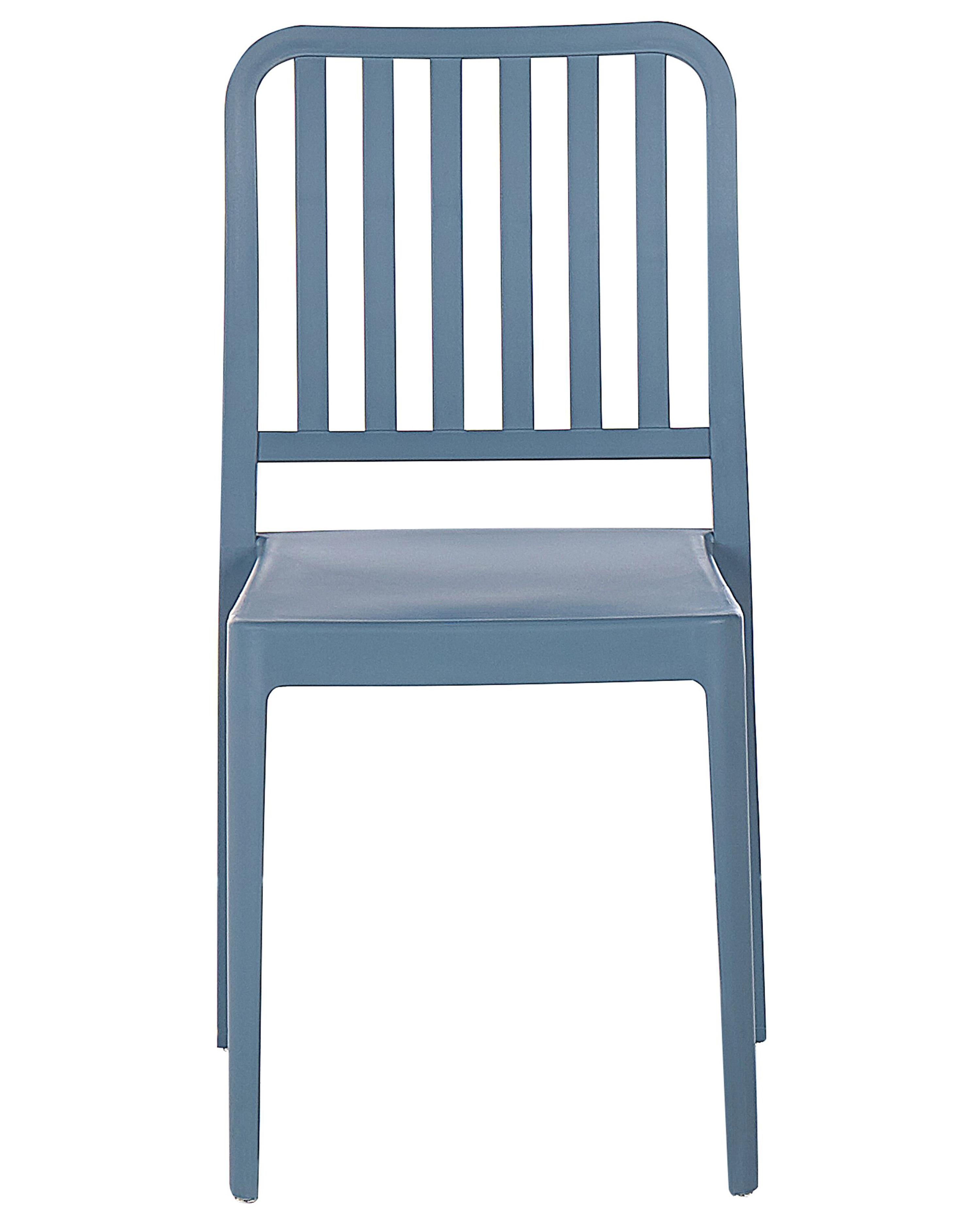 Set van 2 tuinstoelen SERSALE Synthetisch materiaal Blauw