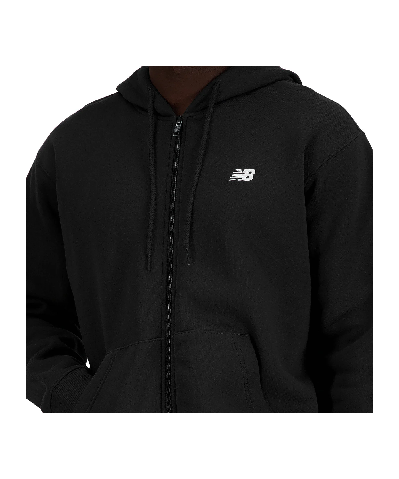 New Balance Sport Essentials Logo Fleece Jacke Schwarz FBK
