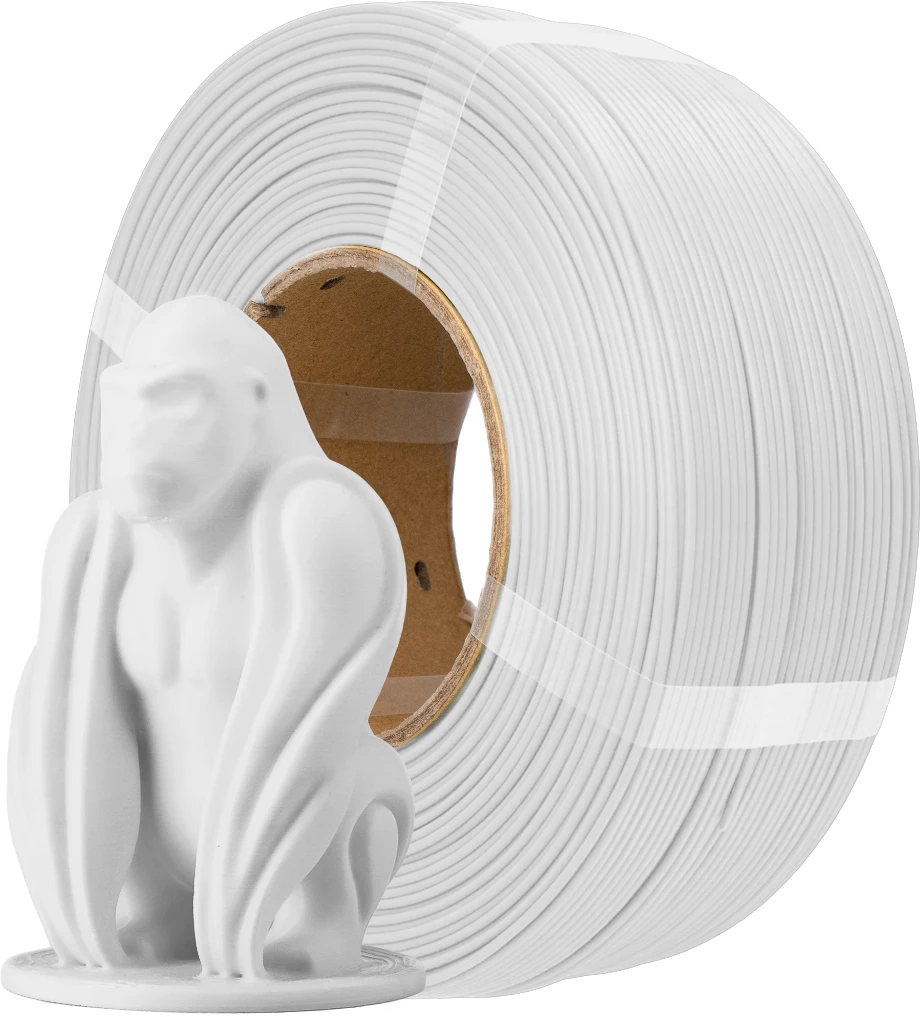 AzureFilm  PLA Matte HS Refill White, 1,75 mm / 1000 g    PLA Material mit mattem Oberflächenfinish, ohne Spule