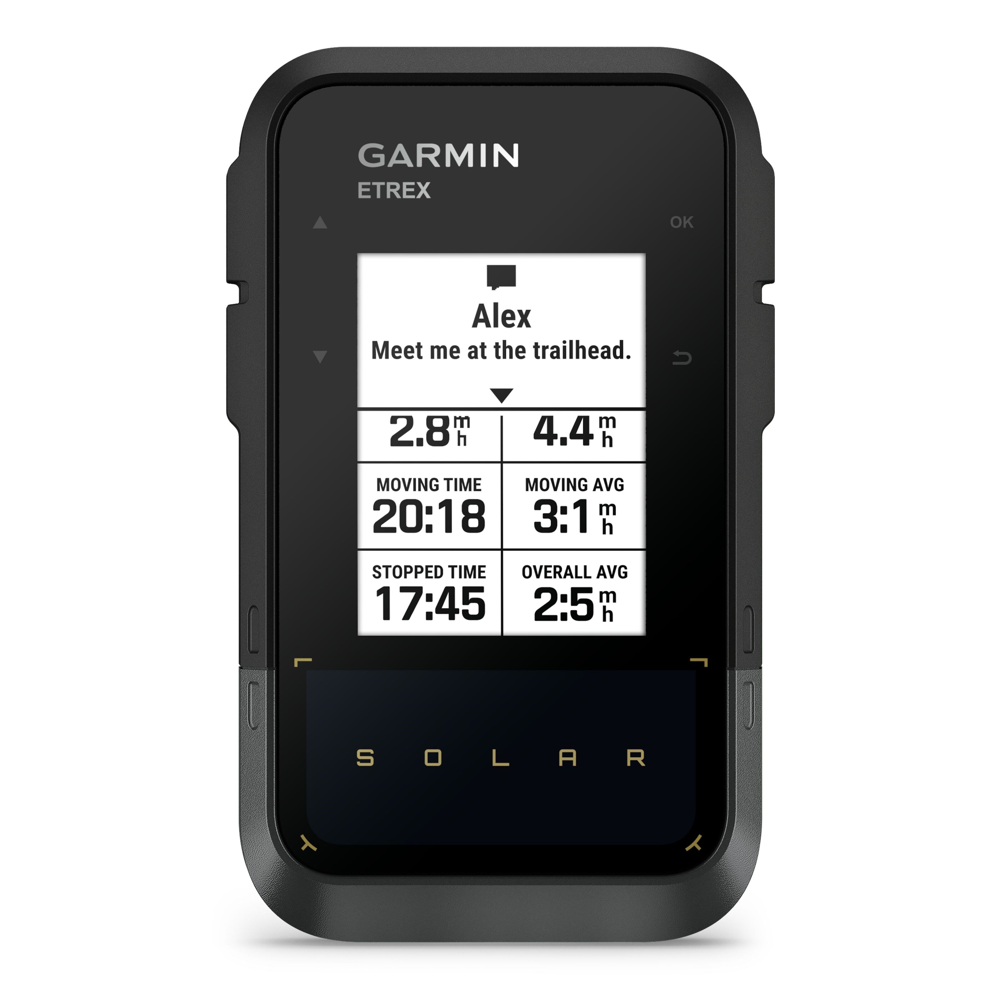 Garmin eTrex Solar GPS-navigator med solenergilading