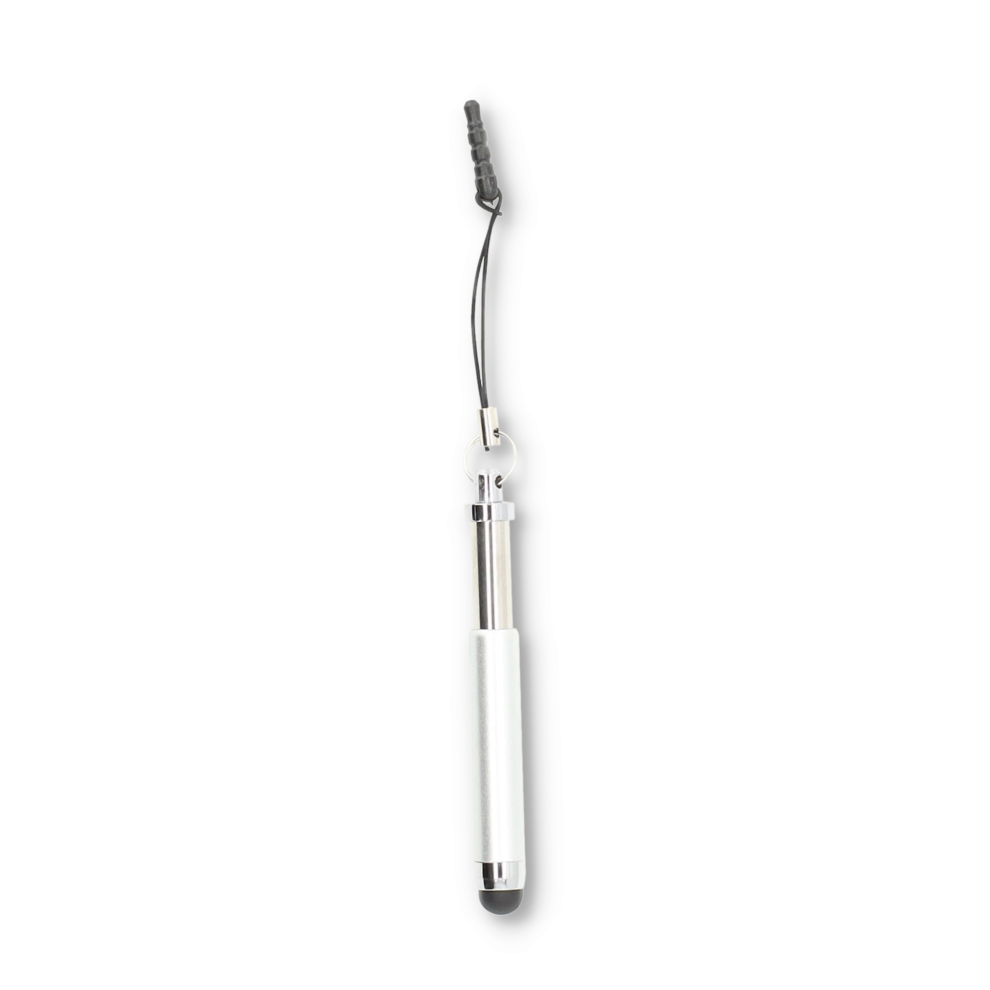 Mini Universal Alu Stylus Touch Pen Stift mit 3.5mm Staubschutz - Silber (Matt)