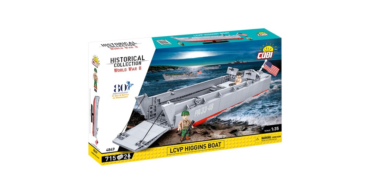 COBIWorld War II - LCVP Higgins Boat Constructiespeelgoed