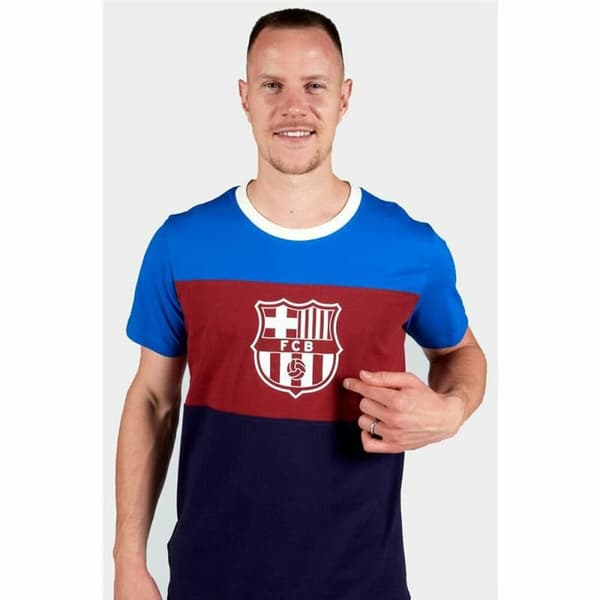Kortermet fotballskjorte herrer F.C. Barcelona Blå - M