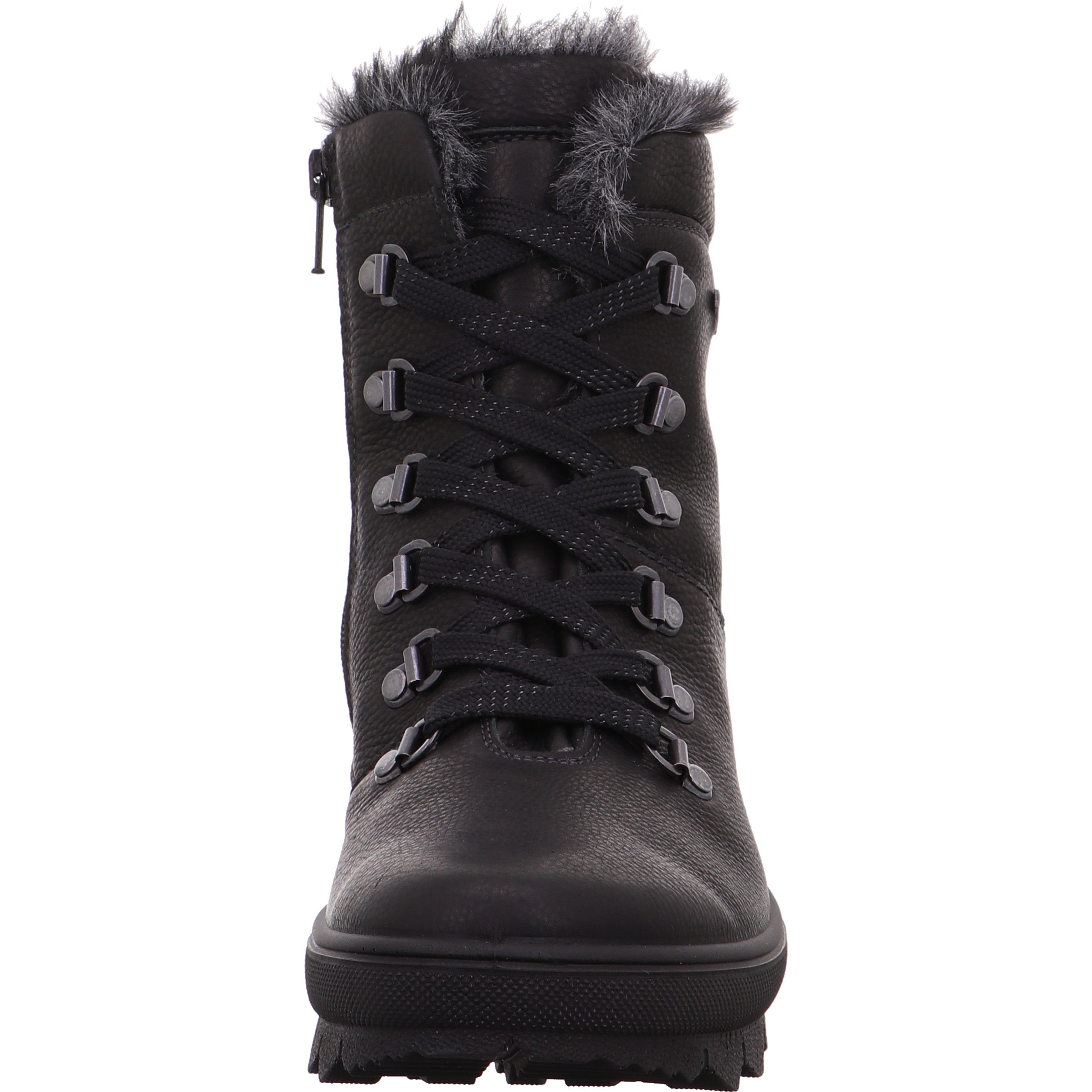 legero NOVARA Damen  Schnürboots mit Reißverschluss - Farbe: Schwarz - Größe: 4