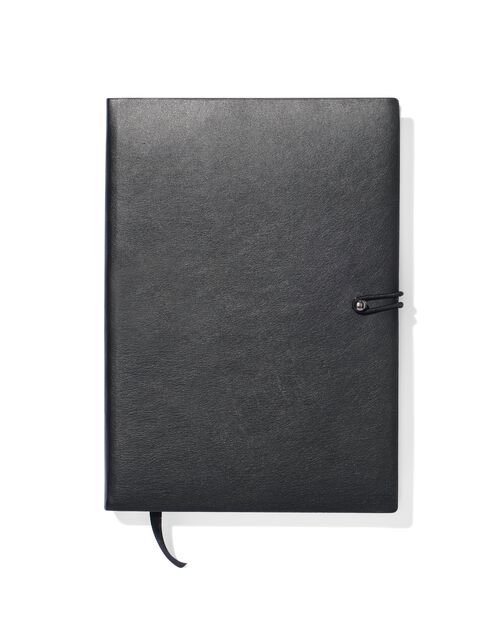 carnet ligné PU noir A5