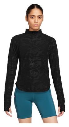 Haut Thermique 1/2 Zip Femme Nike Dri-Fit Trail Noir