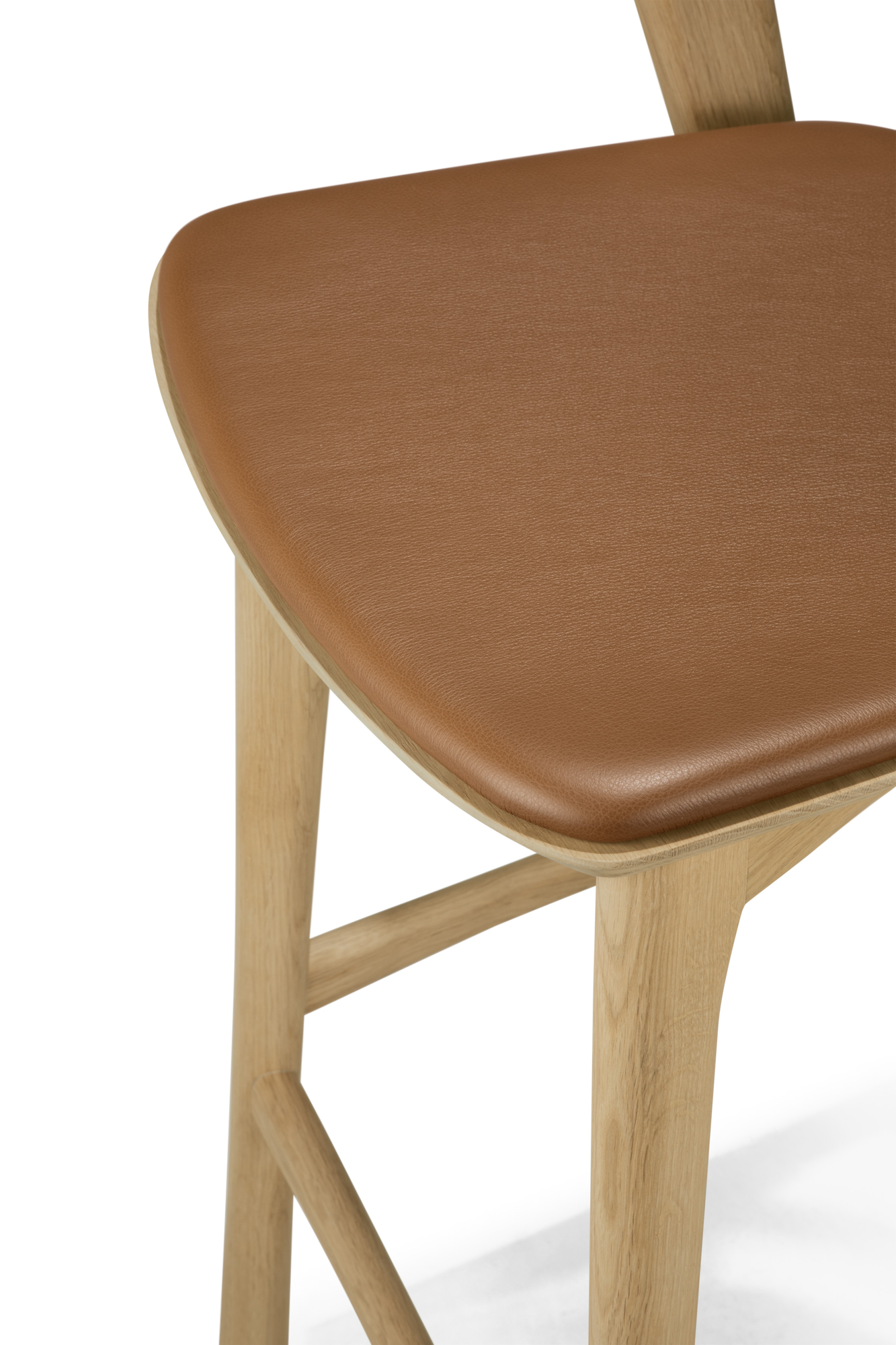 Barstoel Bok gelakt eiken/cognac 76