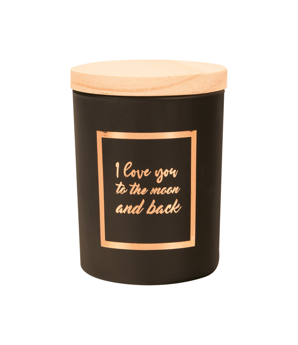 Geurkaars I Love You Zwart 8cm