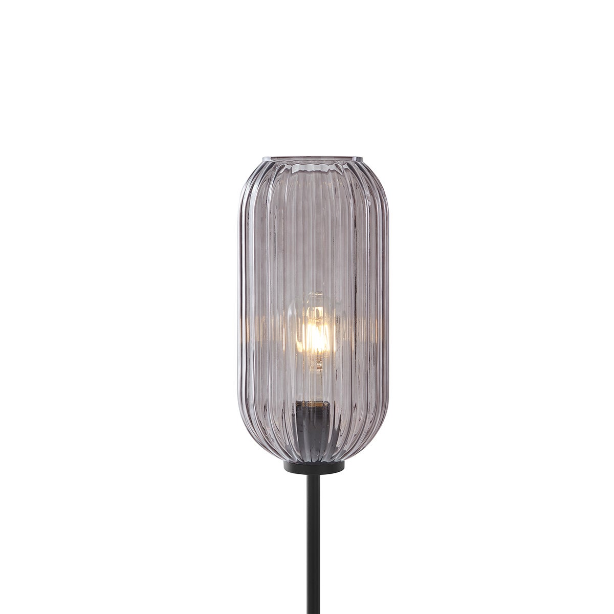 QAZQA - Art Deco vloerlamp | Staande lamp | Lamp | Licht, zwart met rookglas - Rid | Woonkamer | Slaapkamer - Langwerpig - LED-compatibel E27