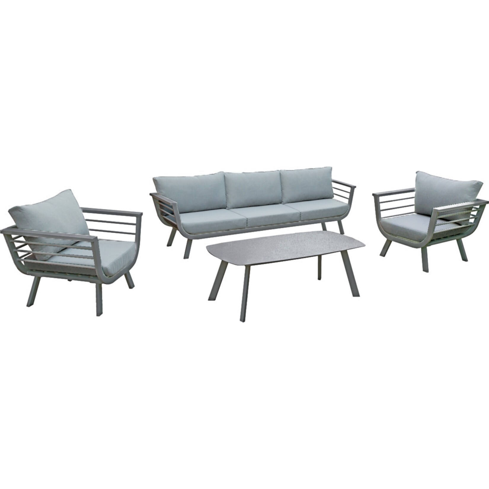 Sitzgarnitur Sitzgruppe Holz Garten Lounge Set Gartenmöbel Massiv Tisch Sofa