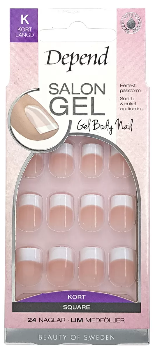 Depend Salon Gel Rosa Kort Square