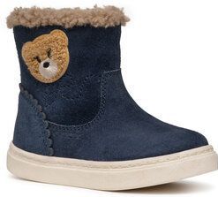 Geox - NASHIK GIRL - Klittenbandlaarzen - Navy - Dierenprint