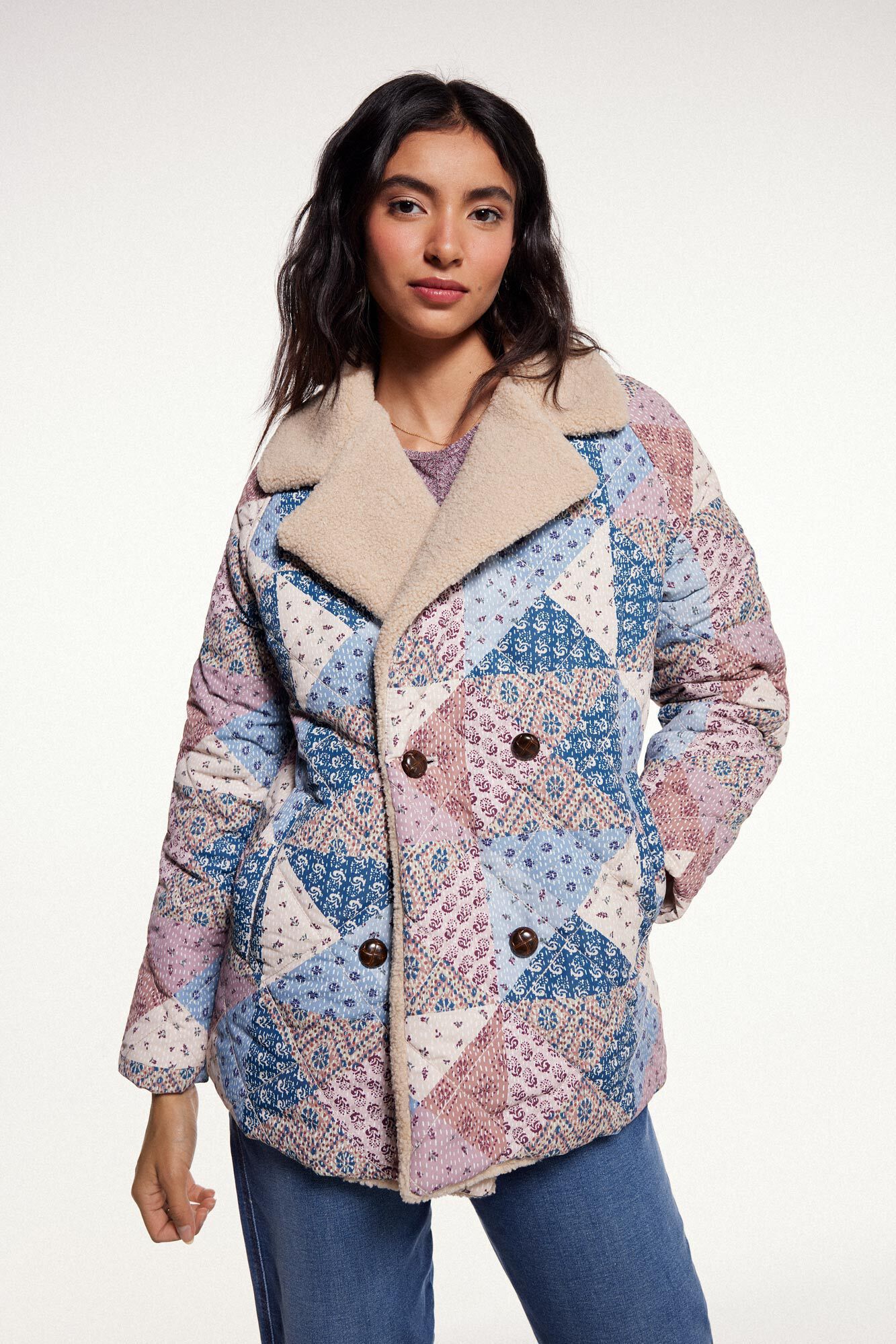 Chaqueta borrego - Multicolor