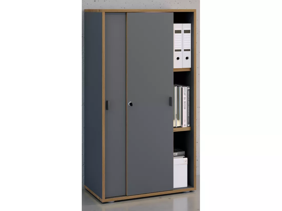Armoire de bureau Salia portes coulissantes triple B60
