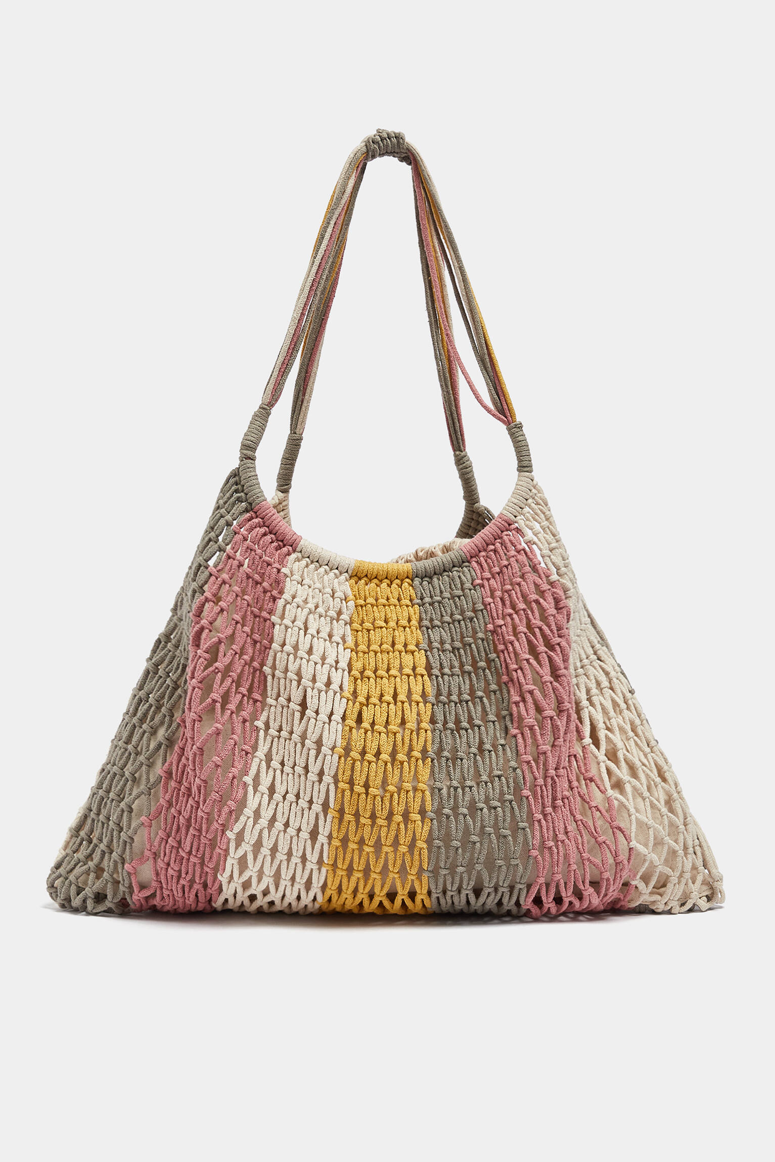 BOLSA SHOPPER MACRAMÉ - MULTICOLOR