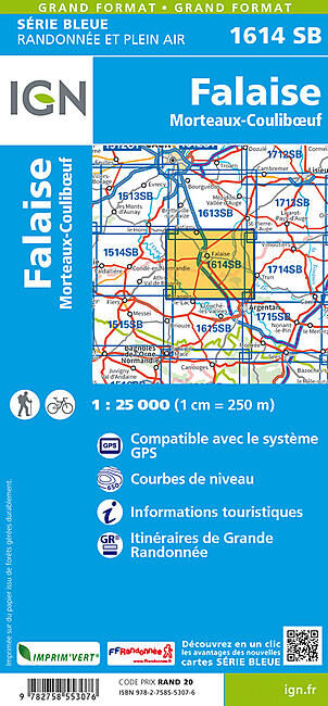 IGN - 1614 SB FALAISE MORTEAUX 1 25 000