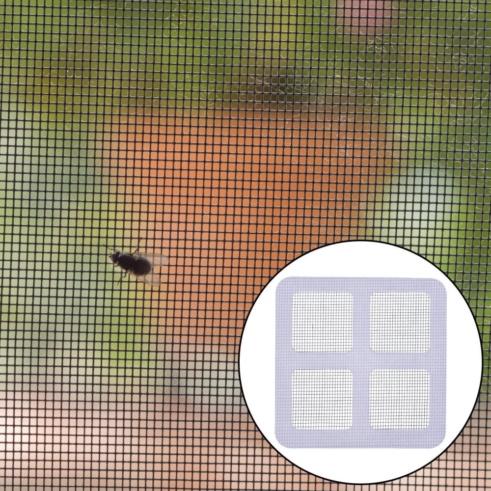 (10er Set) 10x10cm Selbstklebende Moskito Netz Reparatur Flicken Fliegennetz Aufkleber Insektenschutz Gitter