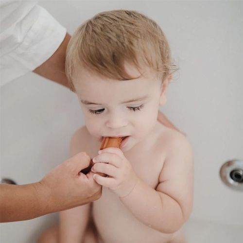 Mushie babytandenborstels sand & clay - 2st