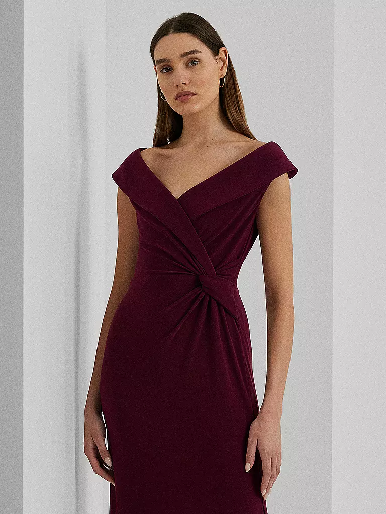 LAUREN RALPH LAUREN Abendkleid LEONIDAS dunkelrot