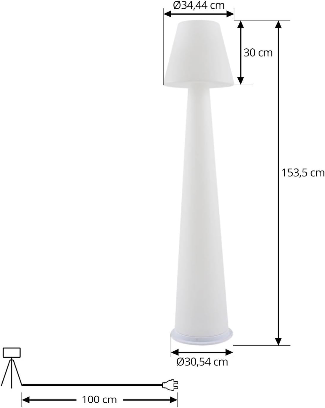 Lucande LED Gauri dimmbar (spritzwassergeschützt (Modern) in Weiß (1 flammig,)