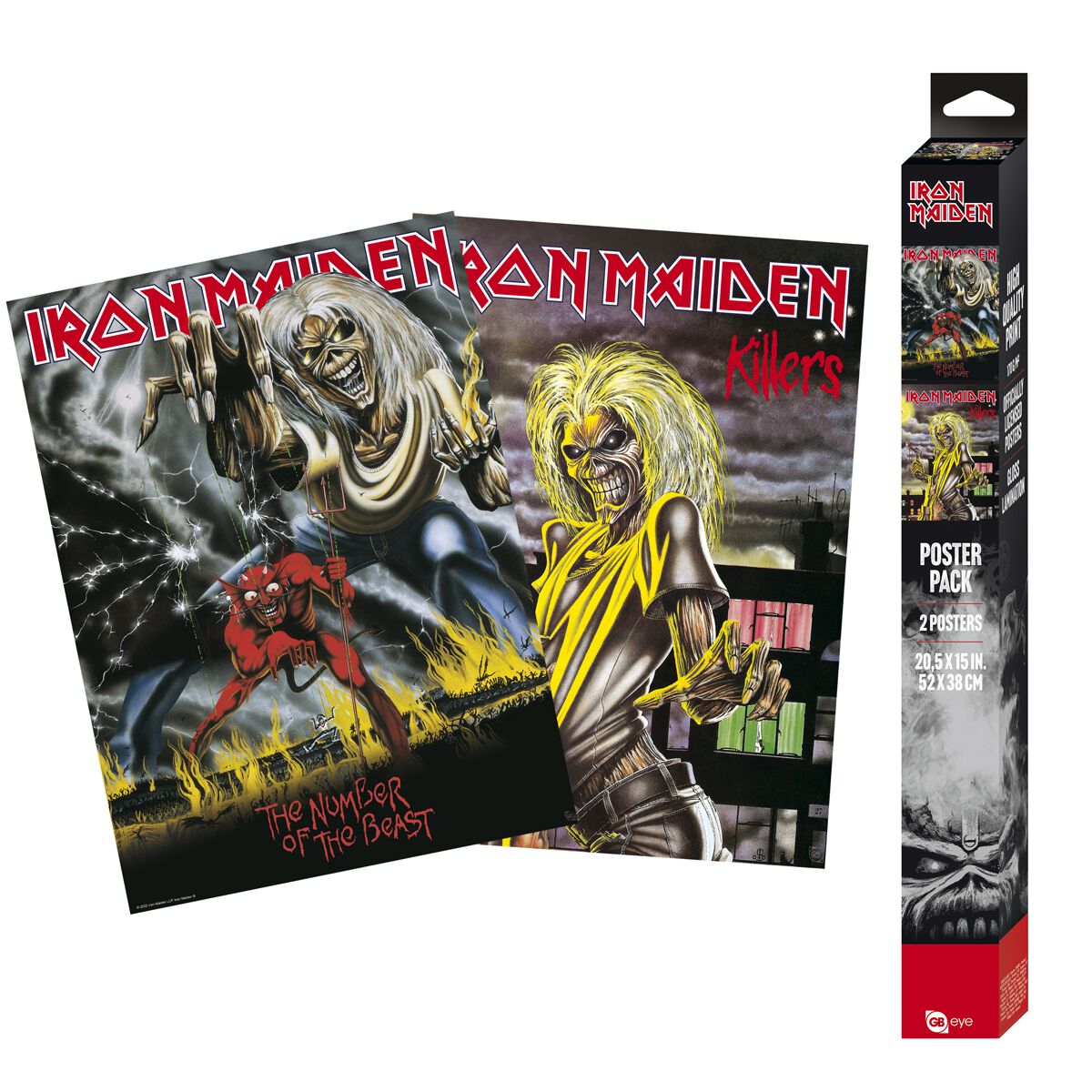 Set 2 Chibi Posters 52x38 - Killers/Number of the Beast | Iron Maiden Poster