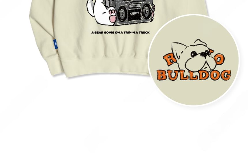 SeoulPop - Losse sweatshirt met hondenprint