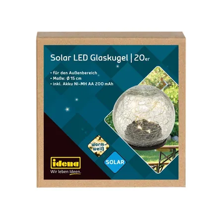 Idena Solar LED Glaskugel