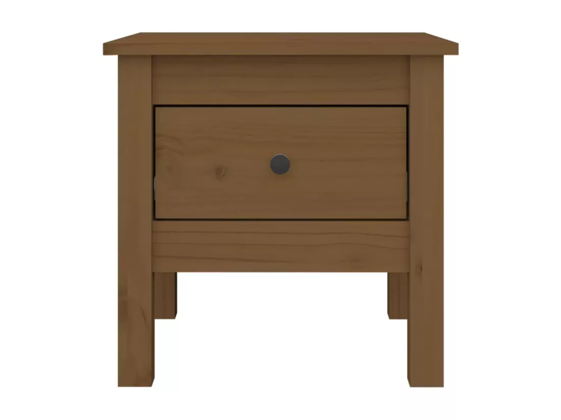 Table d'appoint Marron miel 40x40x39 cm Bois massif de pin