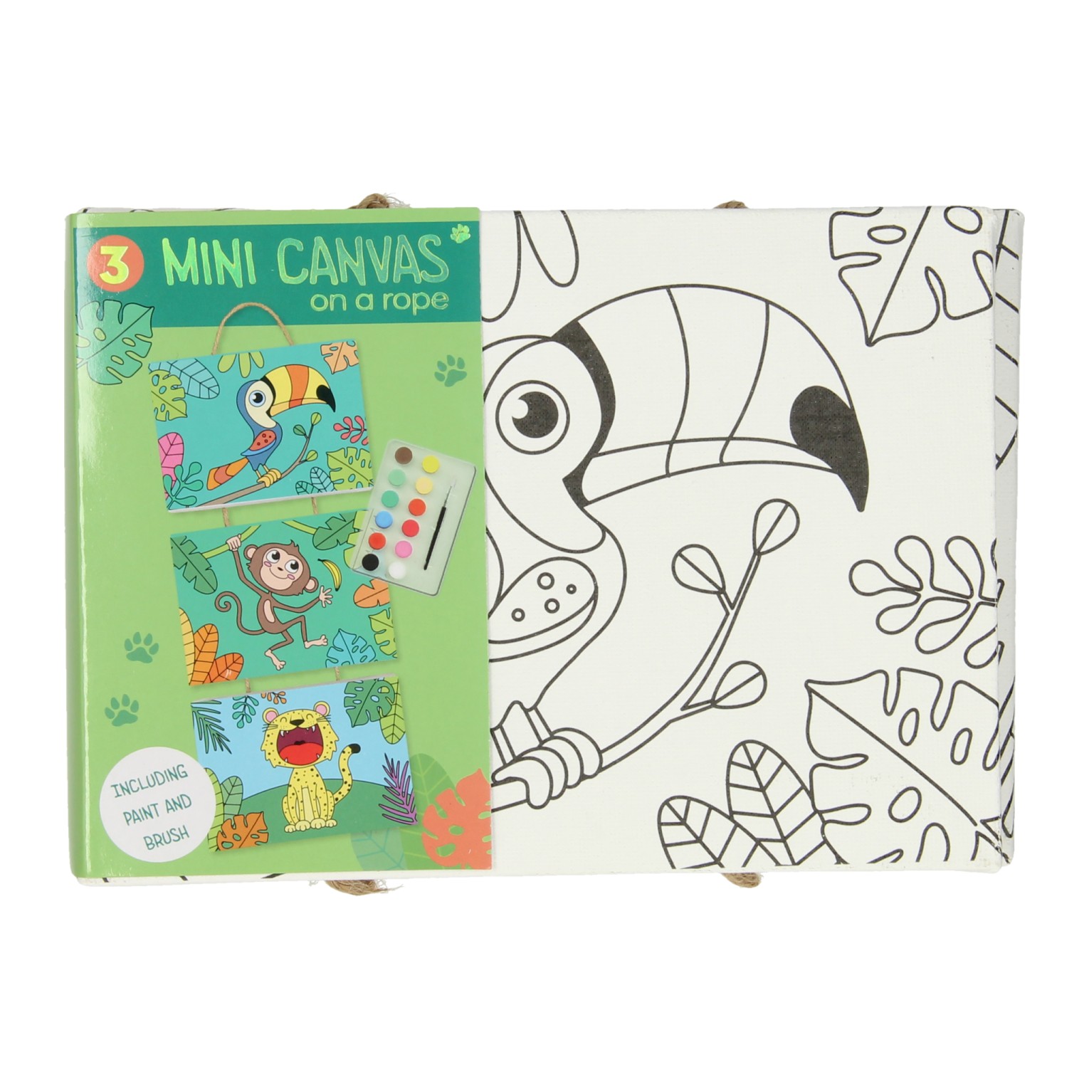 Canvas Schilderijen Aan Touw - Wilde Dieren, 3st