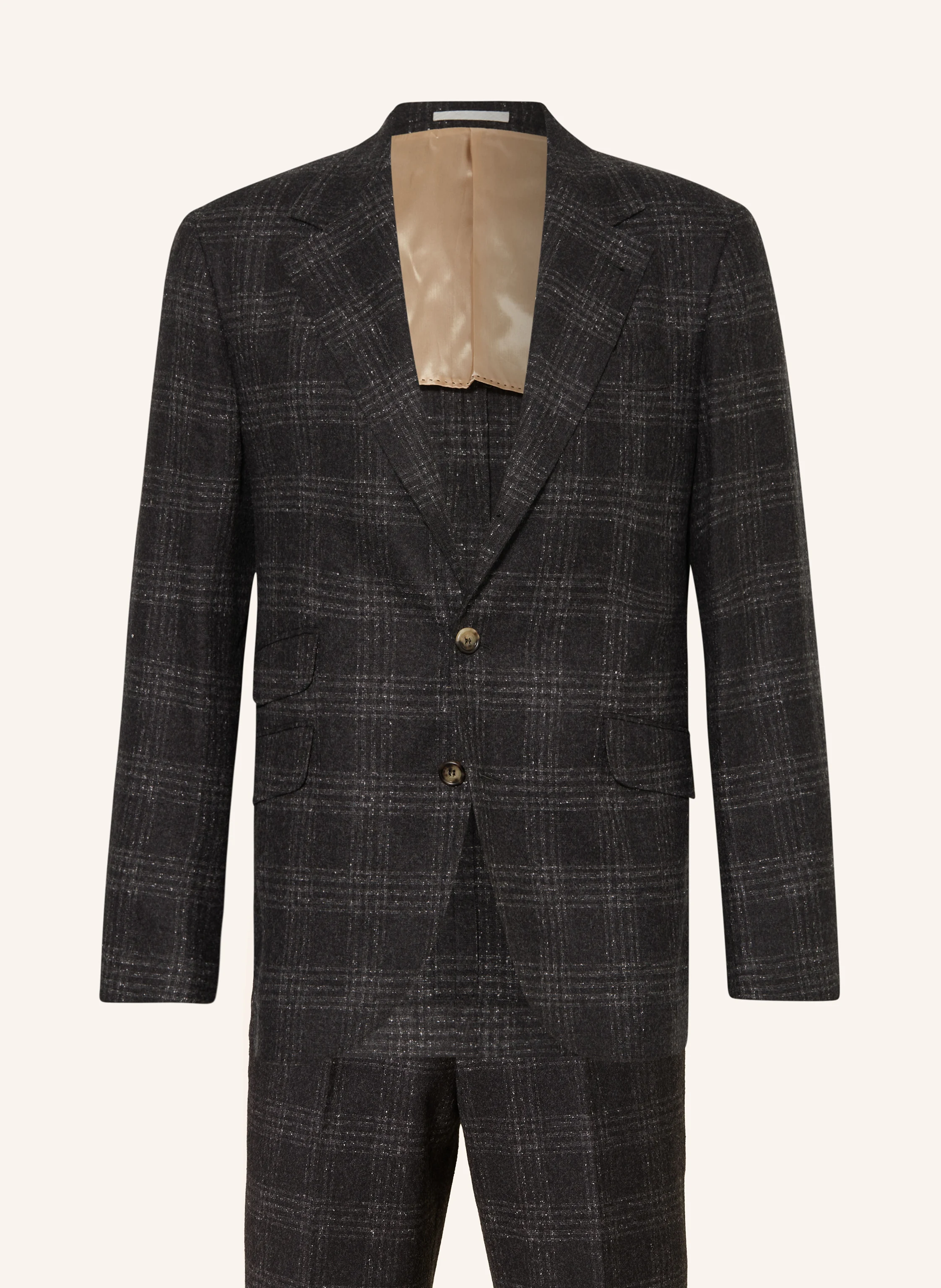BRUNELLO CUCINELLI Flanell-Anzug Slim Fit mit Seide