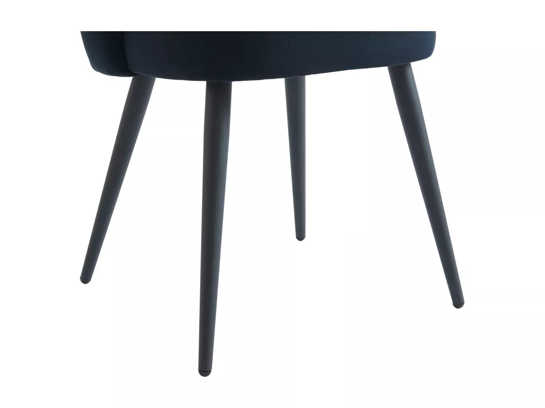 Lot de 2 chaises en velours et métal - Noir - PRANILA de Pascal MORABITO