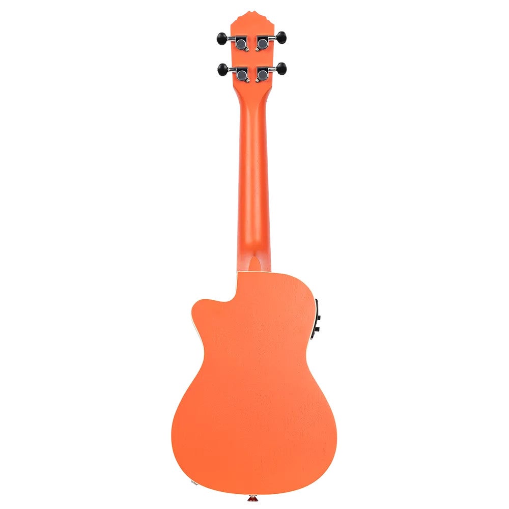 Ortega RUPUKI-CE Earth Series Concert Size Ukulele Pumpkin Orange elektrisch-akoestische concert ukelele