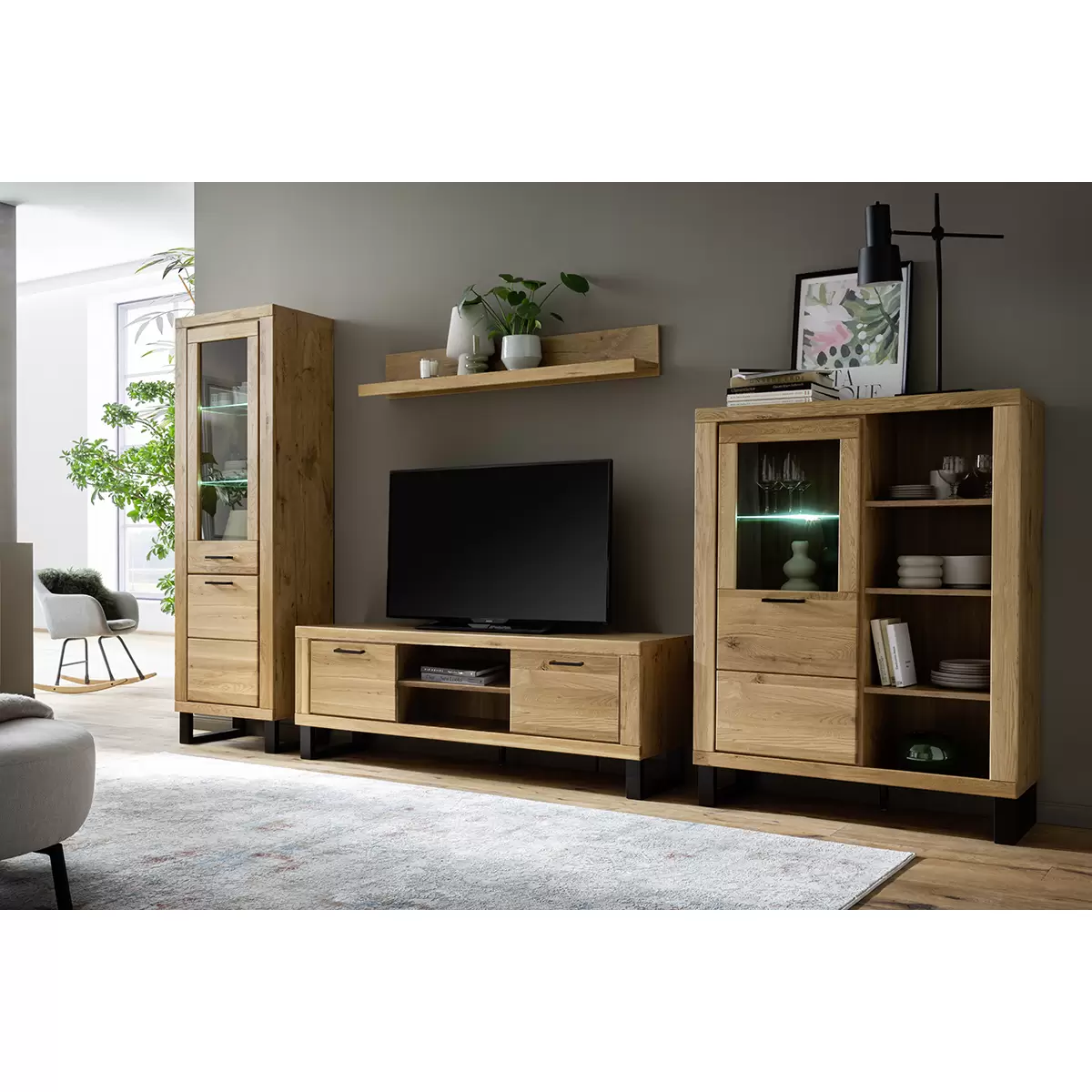 TV-Element Kambo Eiche,schwarz