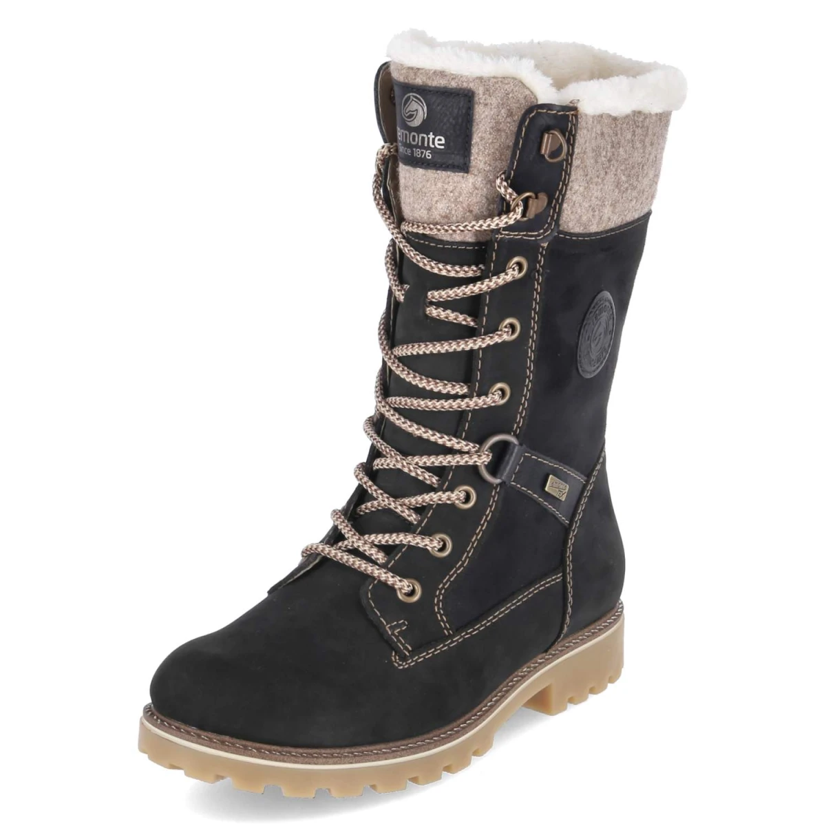 RemonteSchnürstiefel - schwarz kombi