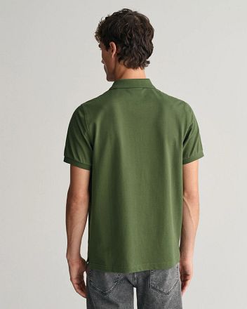 Gant Shield Piqué Poloshirt Donkergroen 2210-313 kopen