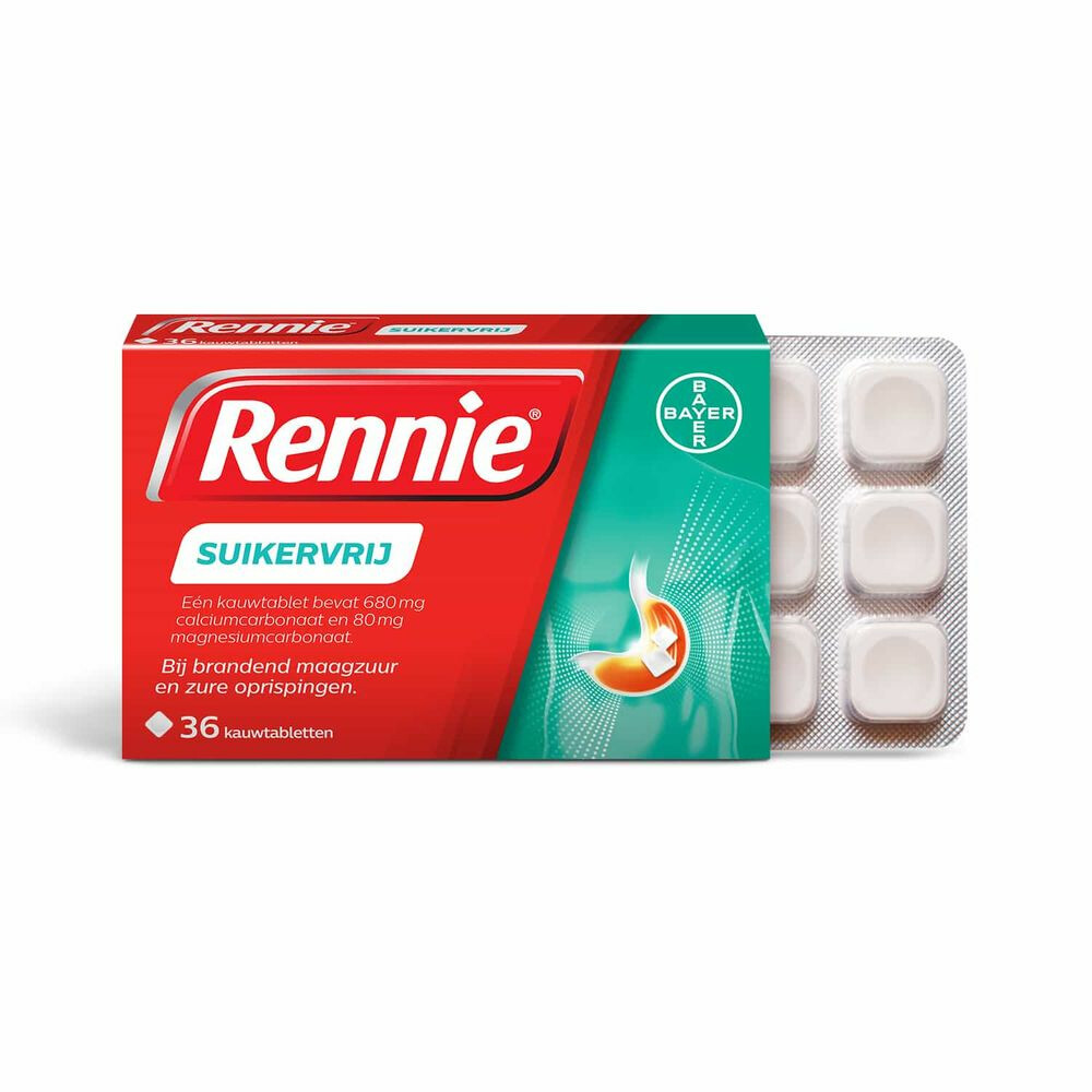 Rennie Suikervrij 36 tabletten
