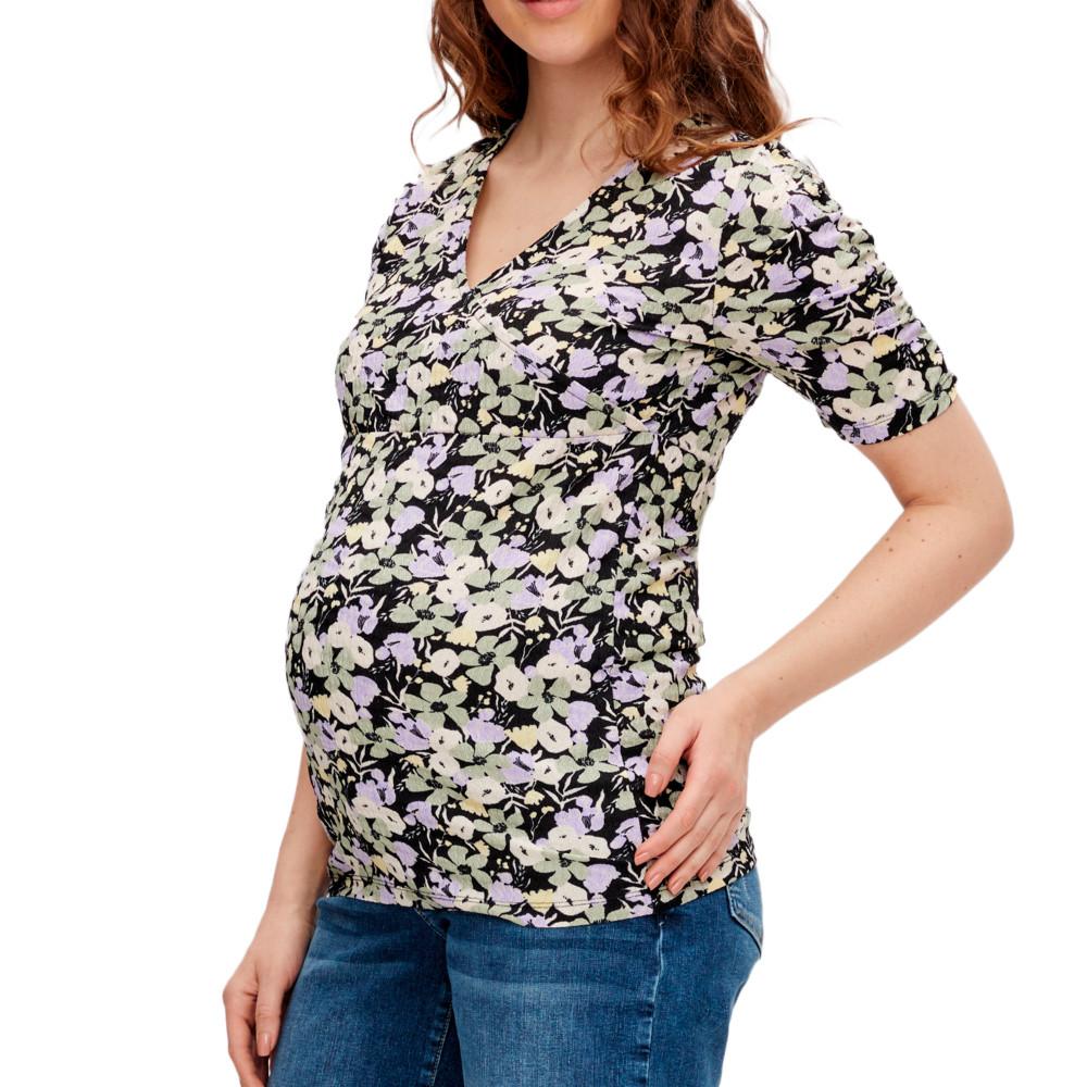 Mamalicious Blouse Violette/Noire/Jaune Femme Mamalicious Janice