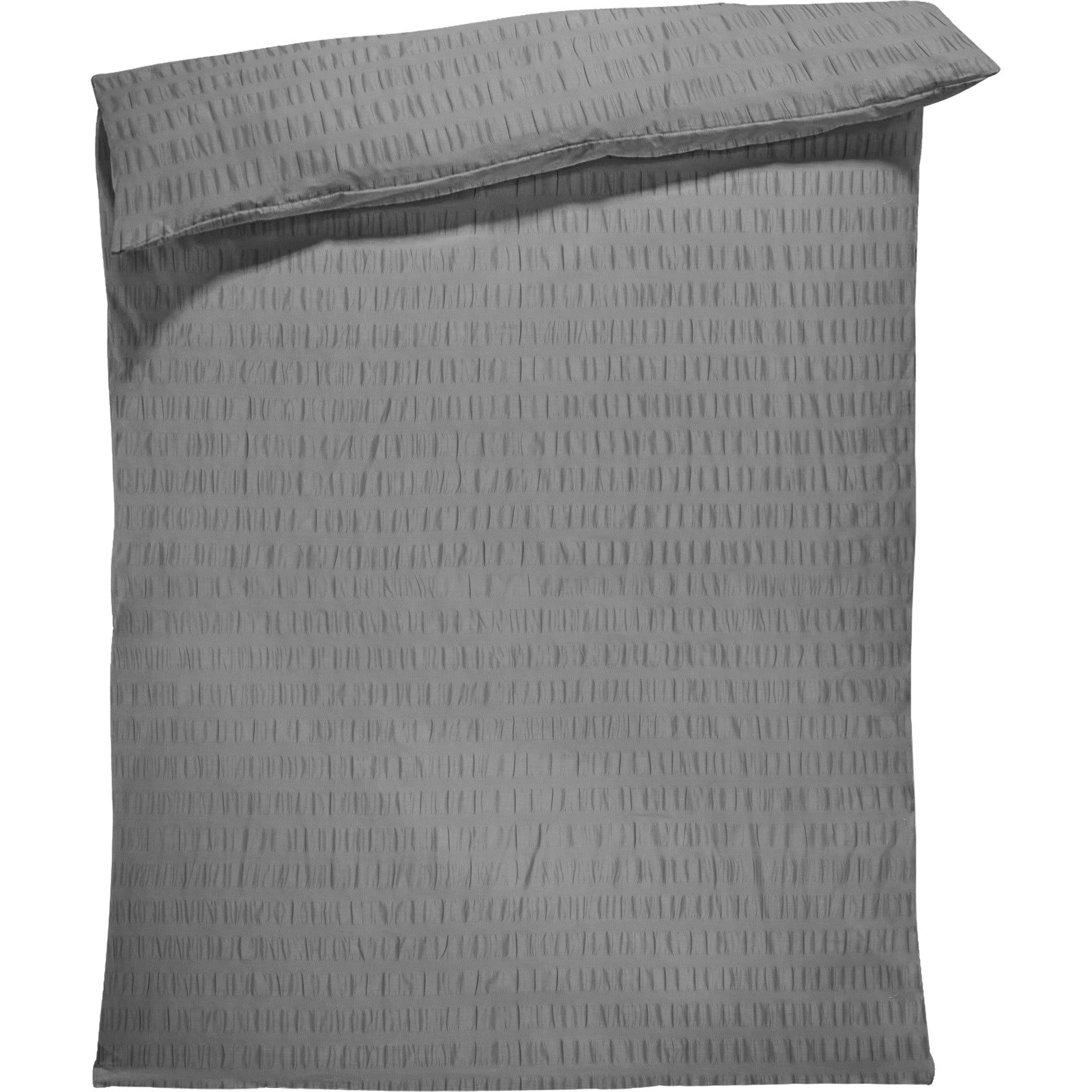 Bettwäsche Seersucker uni 65x100 Pfulmen, grau