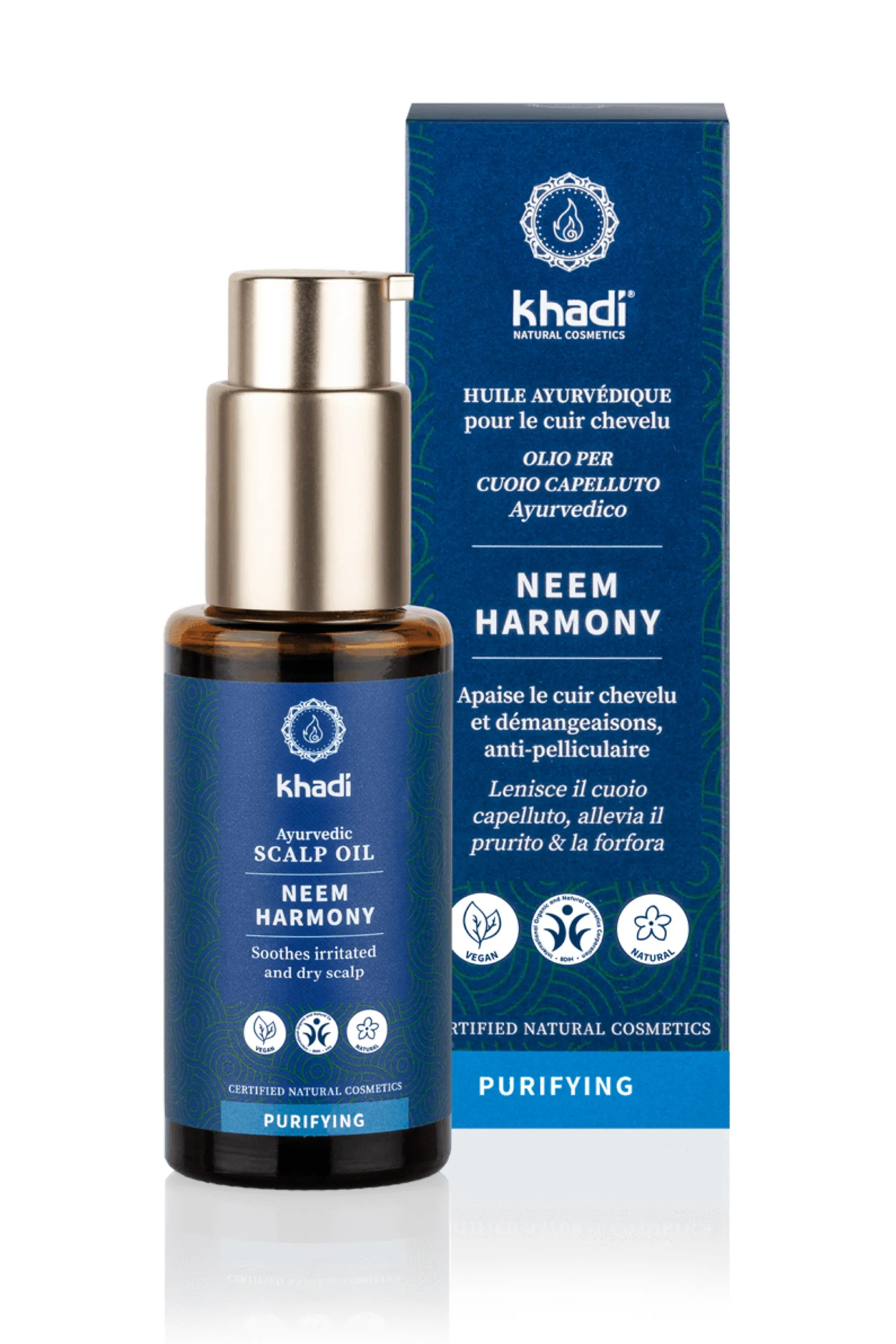 KHADI Huile capillaire  purifiante Neem-50 ml