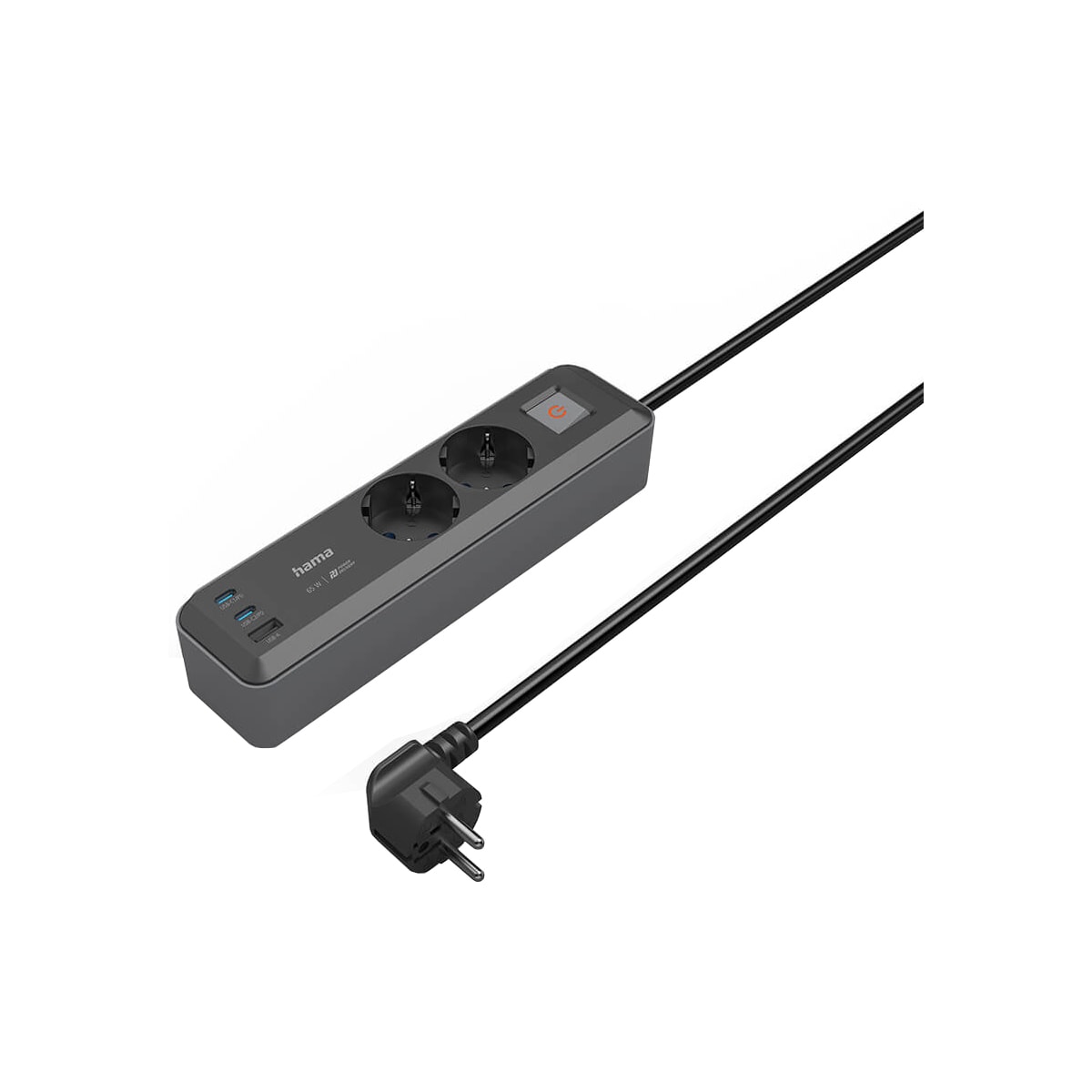 Hama 2-veis grenuttak med USB-lading